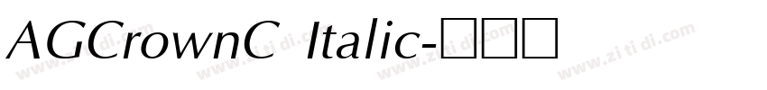 AGCrownC Italic字体转换